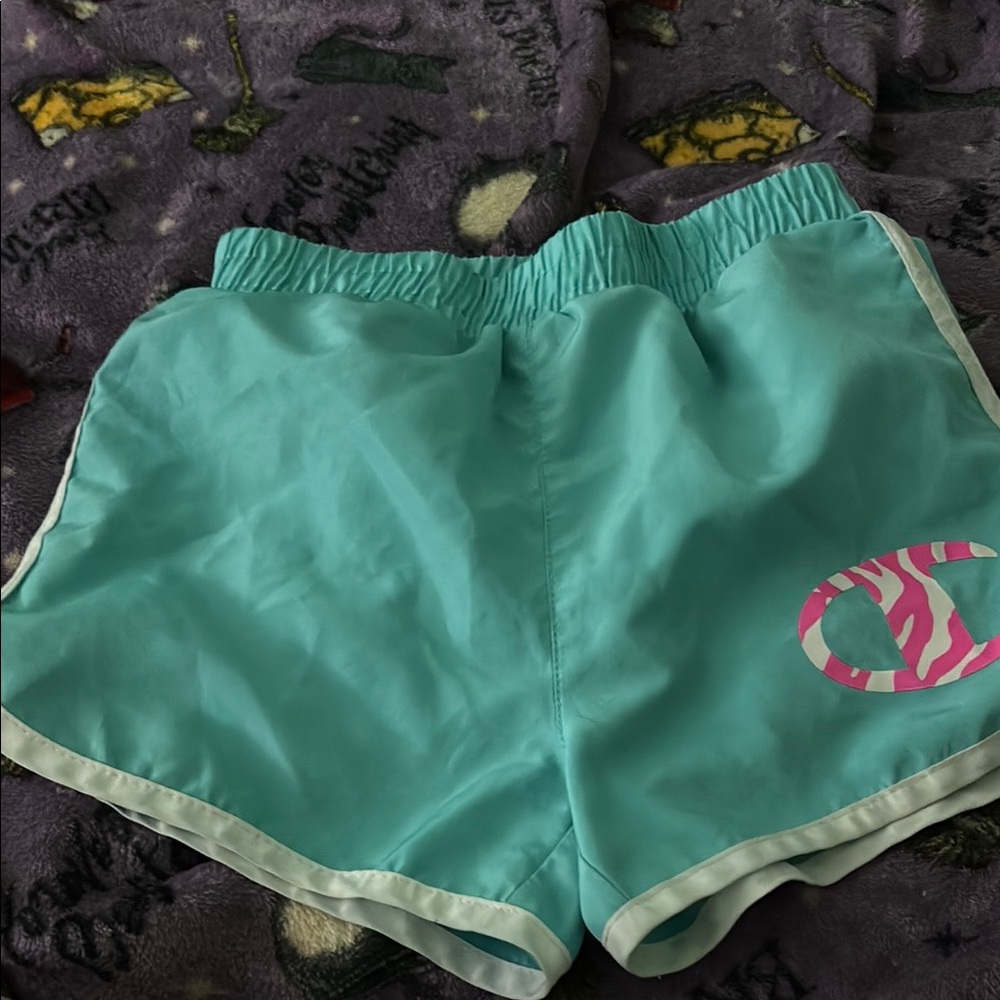 Champion Blue and Pink Performance Shorts Lightweight Athletic
